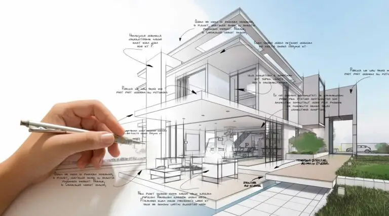 Lux Custom Home Design: Skillful person meticulously sketches a house