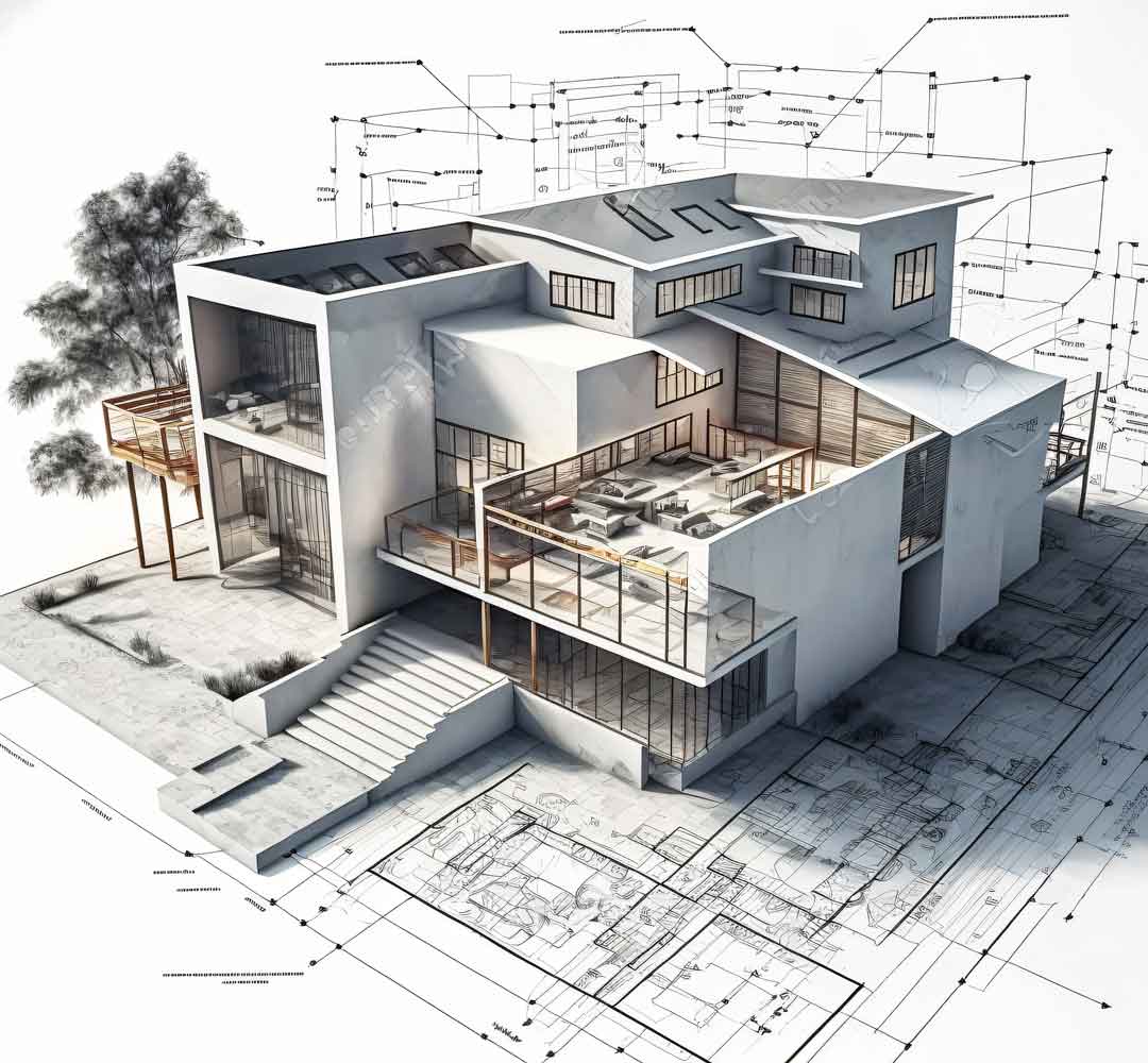 Design Of New Home Concept ready to be built by custom home contractor