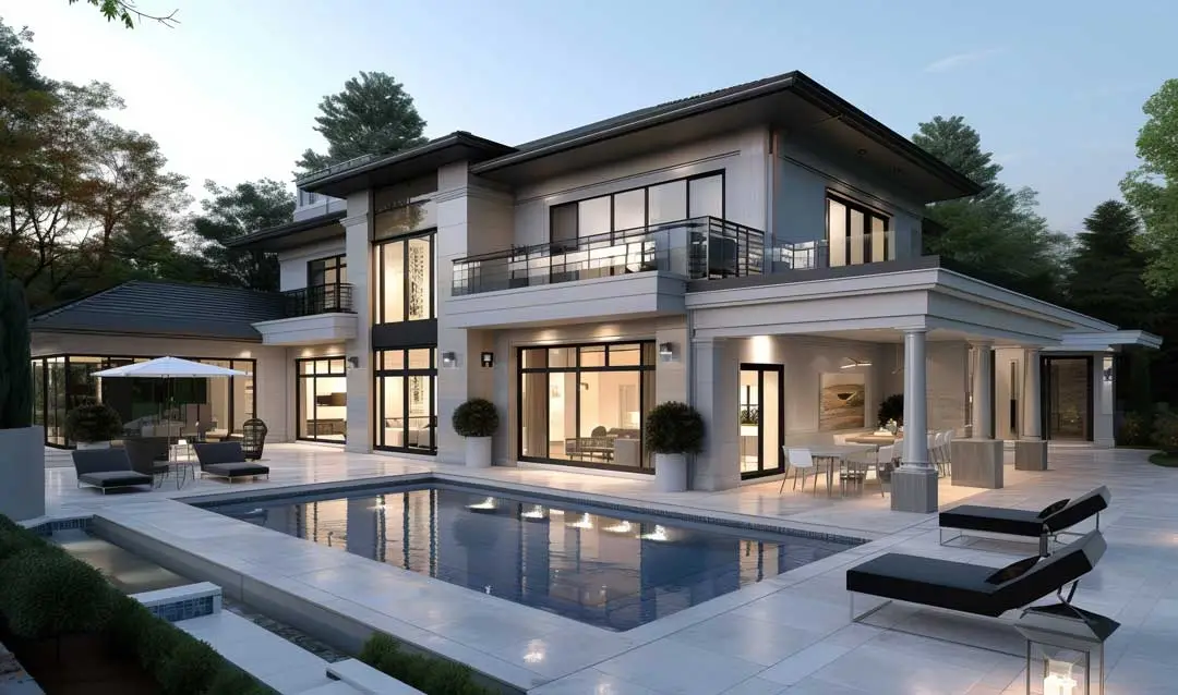 Custom Build Home In Santa Barbara Estate Style